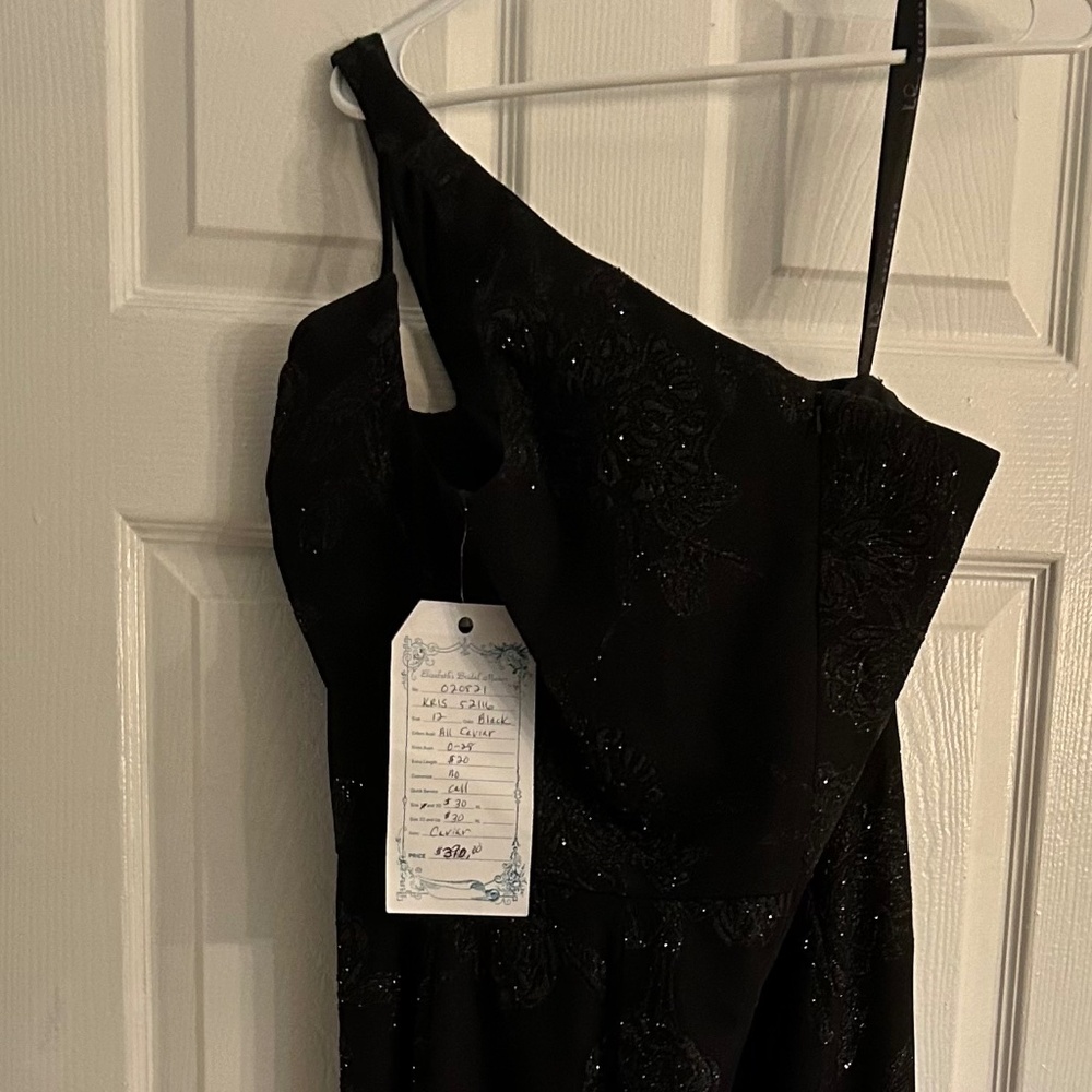 Formal Dress from Bridal Shop, Black with Lace Overlay